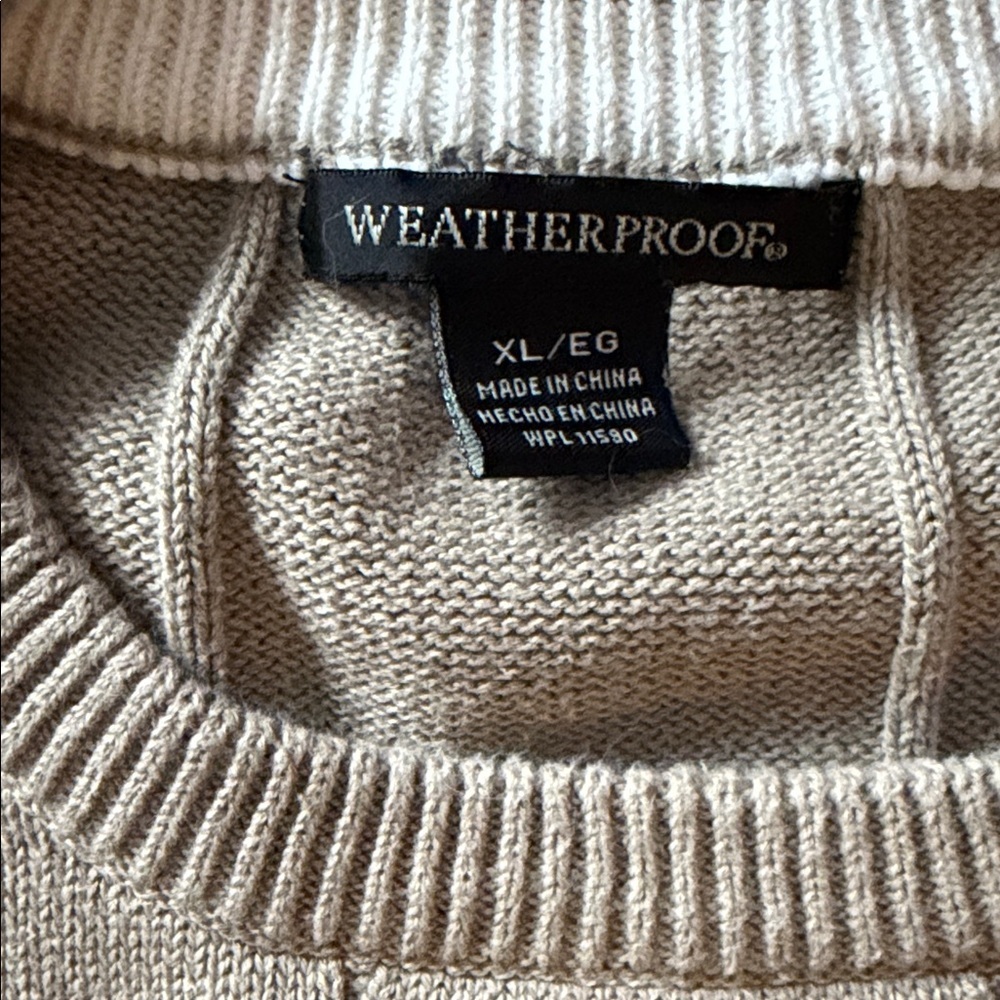 Men's Beige Sweater size XL - Picture 2 of 7